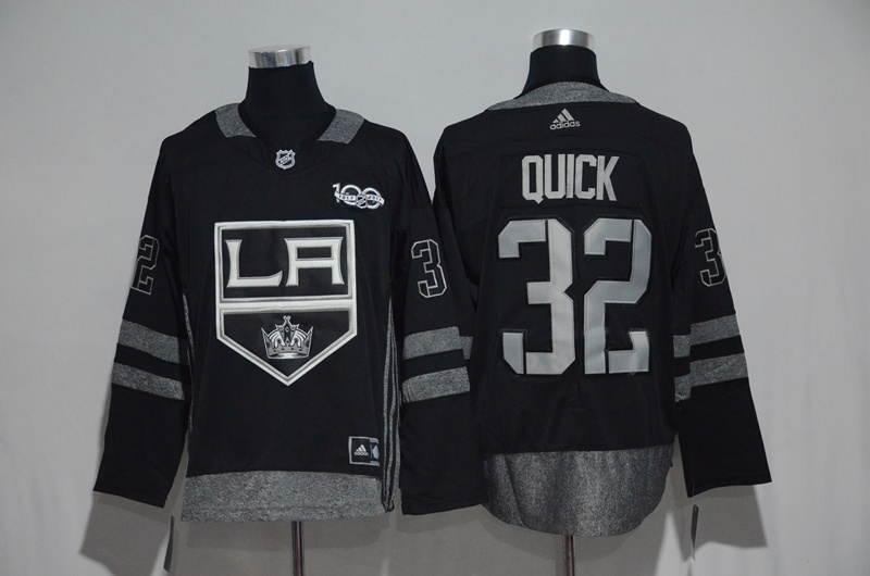 NHL Los Angeles Kings #32 Quick Black 1917-2017 100th Anniversary Stitched Jersey->->NHL Jersey